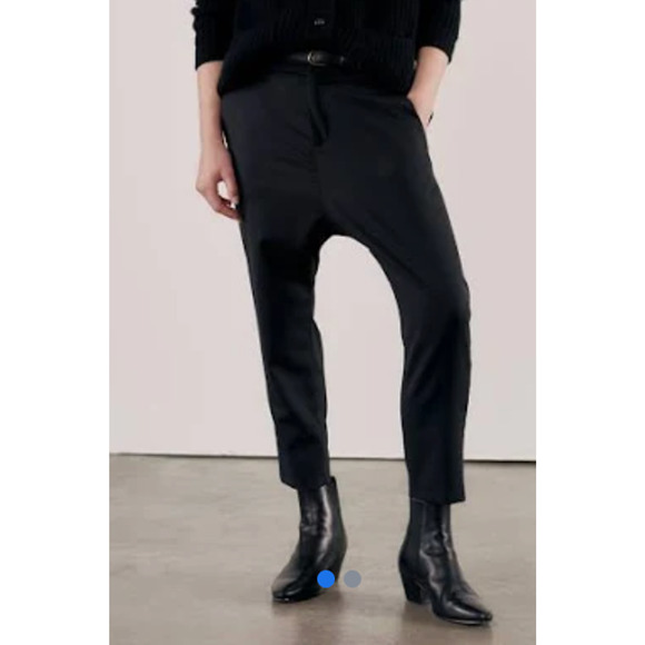 NEW! Nili Lotan XS PARIS Dress Pants $495 Drop Crotch Slouchy Trouser Black 00 - Picture 4 of 10
